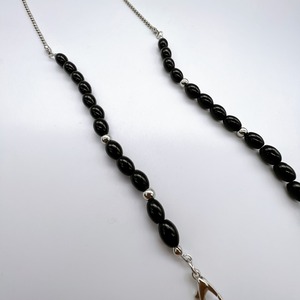 Black beads＋ball chain 4way cord