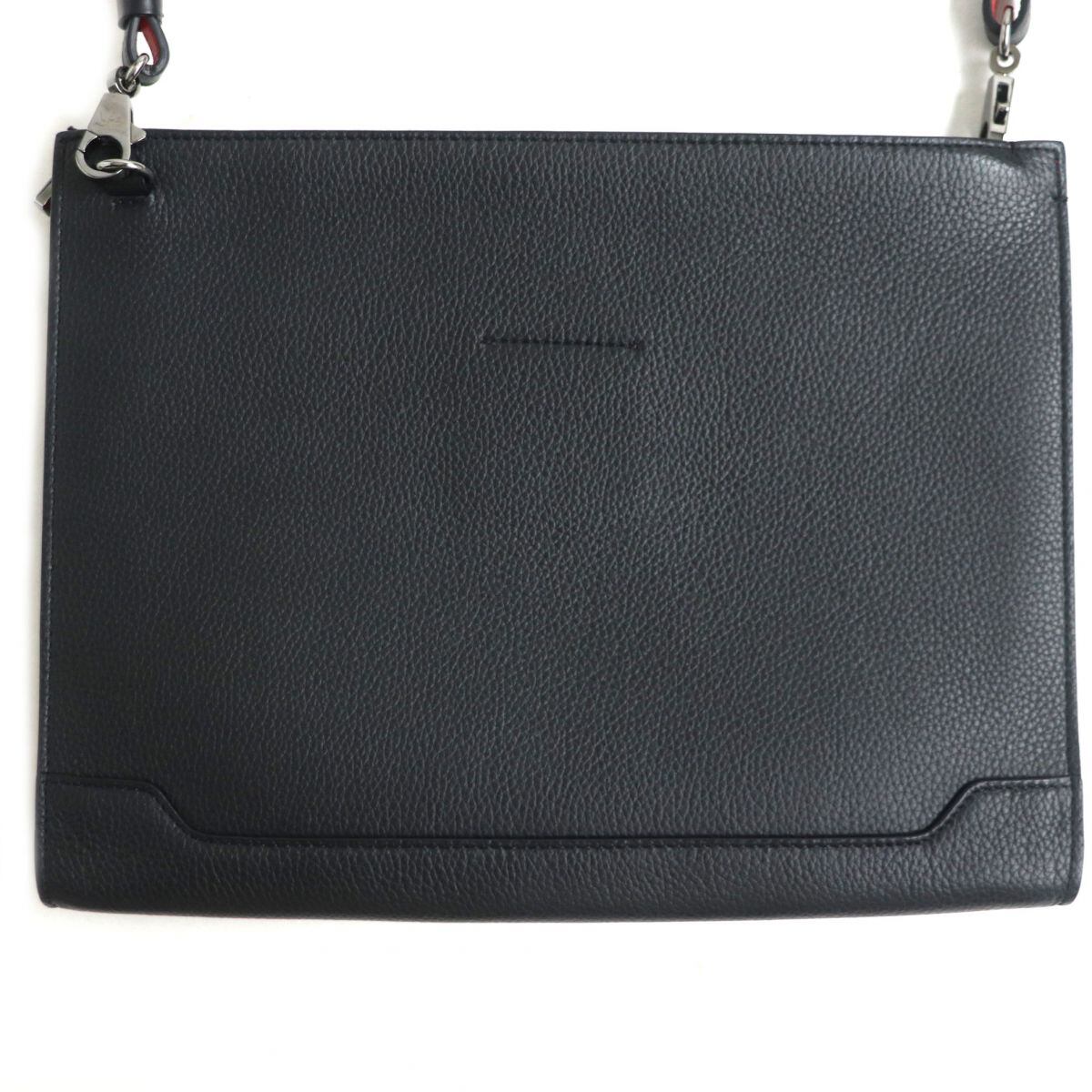 クリスチャンルブタンショルダーバッグ黒箱保存袋