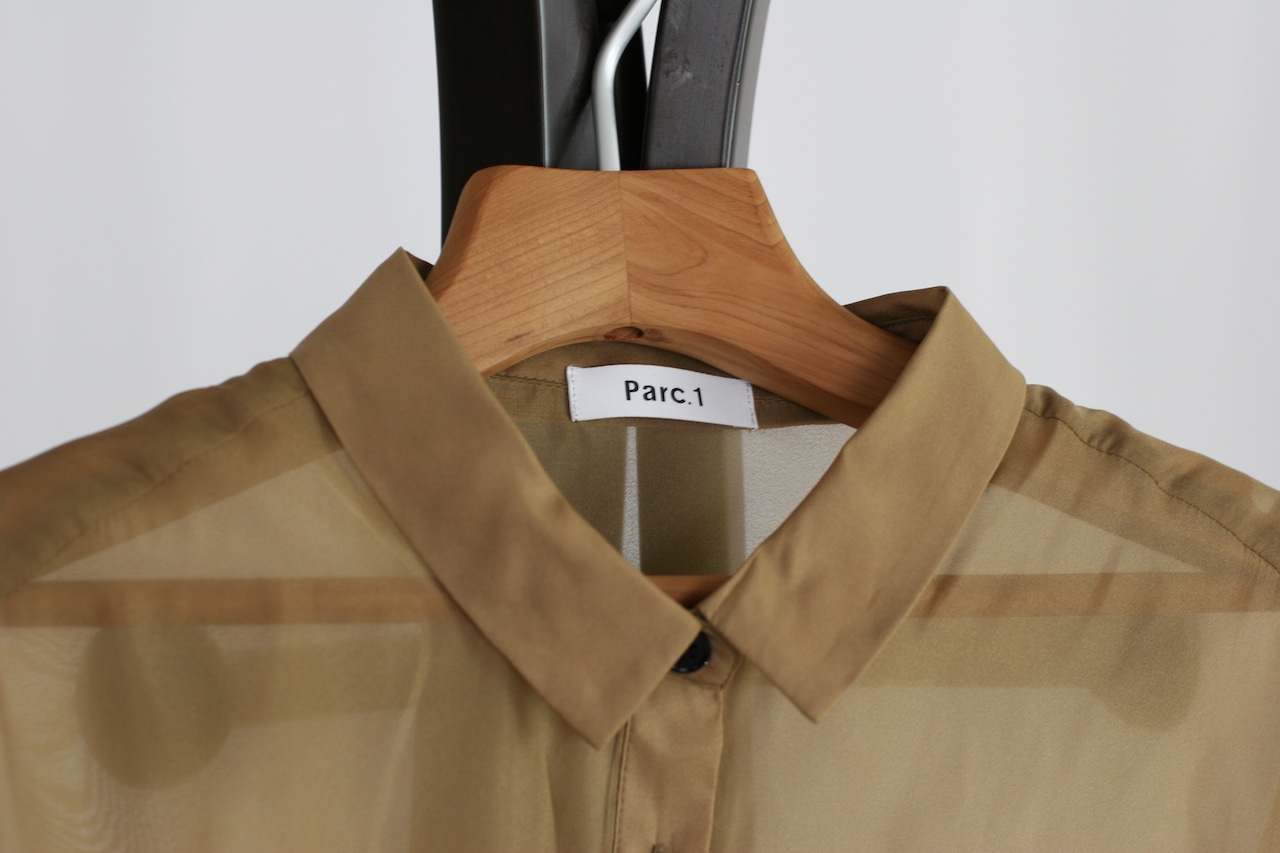 【Parc.1】Sheer Asymmetry Shirt(108-066315)