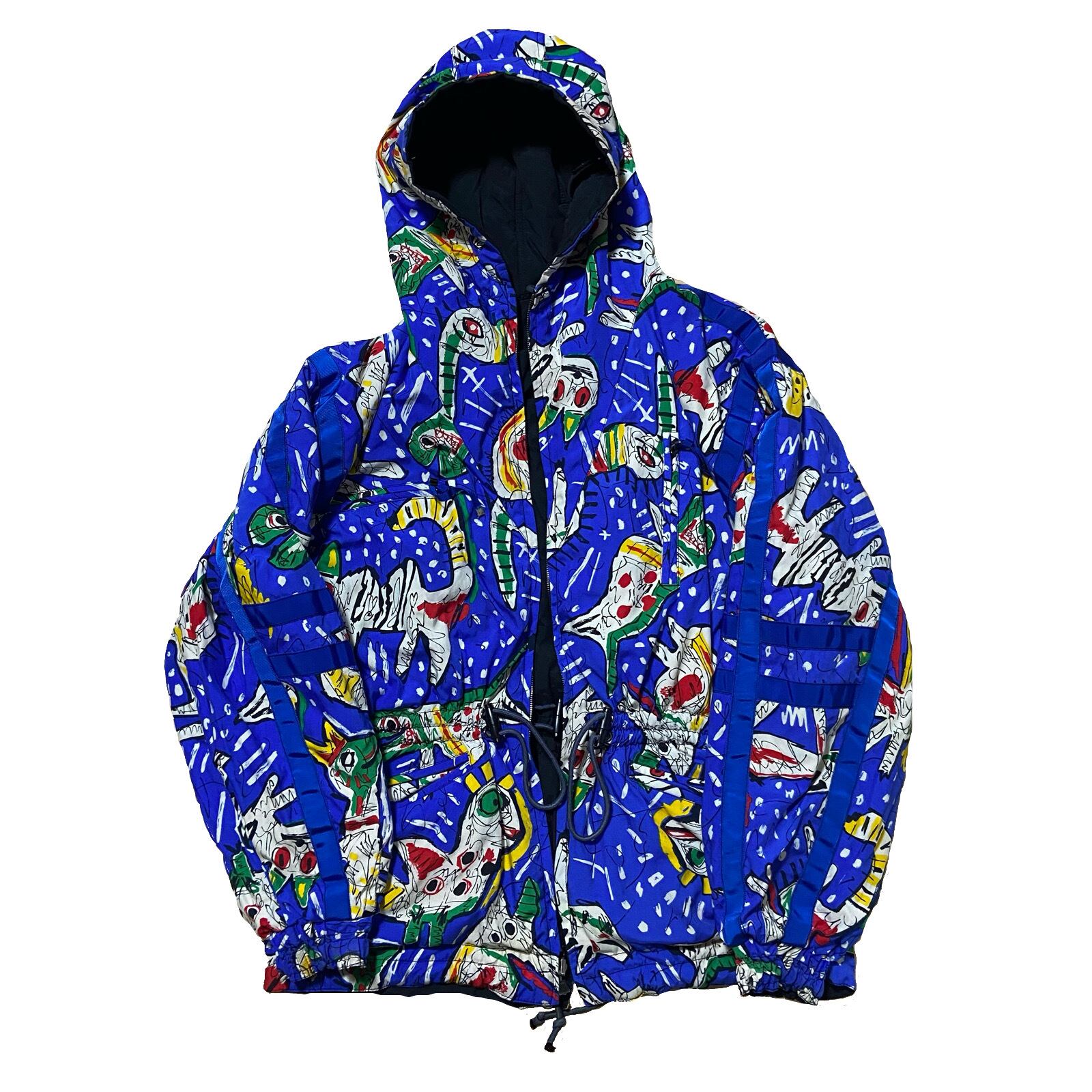 Reversible Psychedelic Animal Design Down Jacket