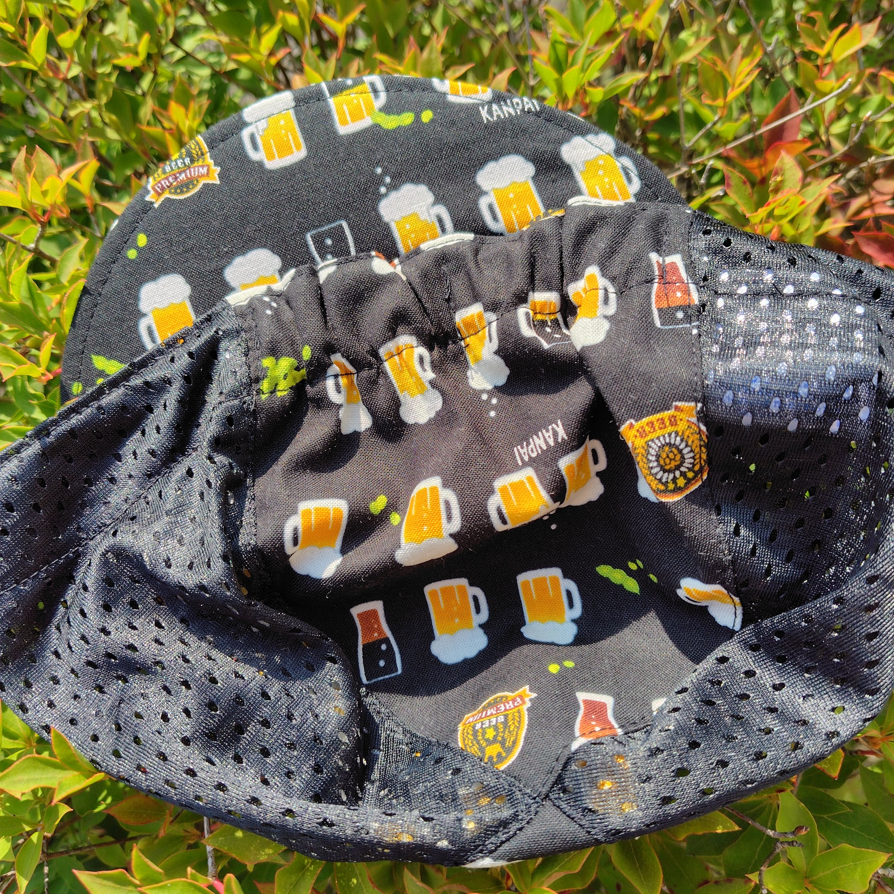 メッシュサイクルキャップ ビール | Cyclone | ハンドメイドのゆるかわ