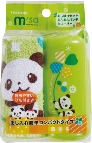 【新着特価】トルネ おしぼりセット るんるんパンダ クローバー P-3438