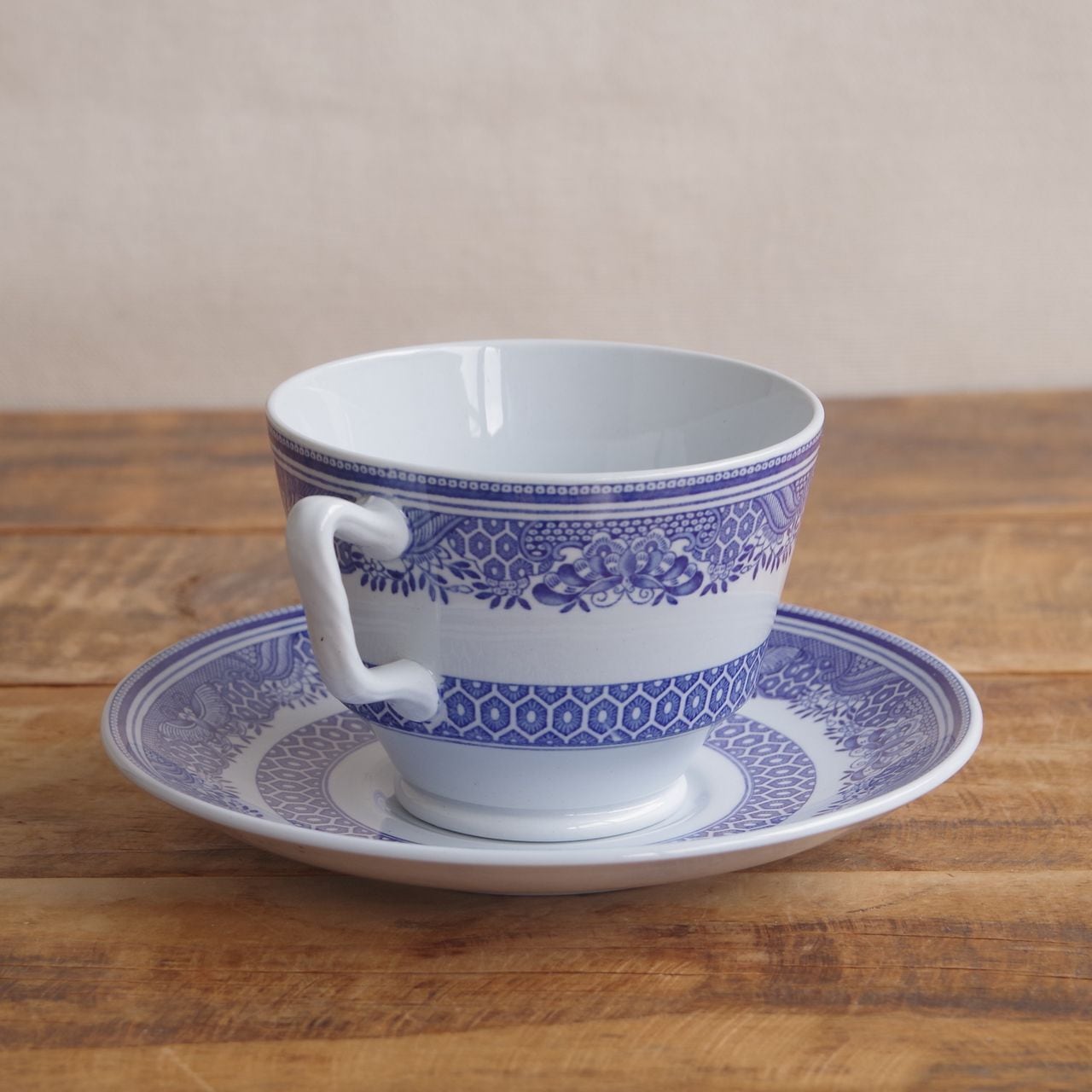 スポード ヘリテージ グレー ブルー コーヒーカップ＆ソーサー 鳥 ワシ