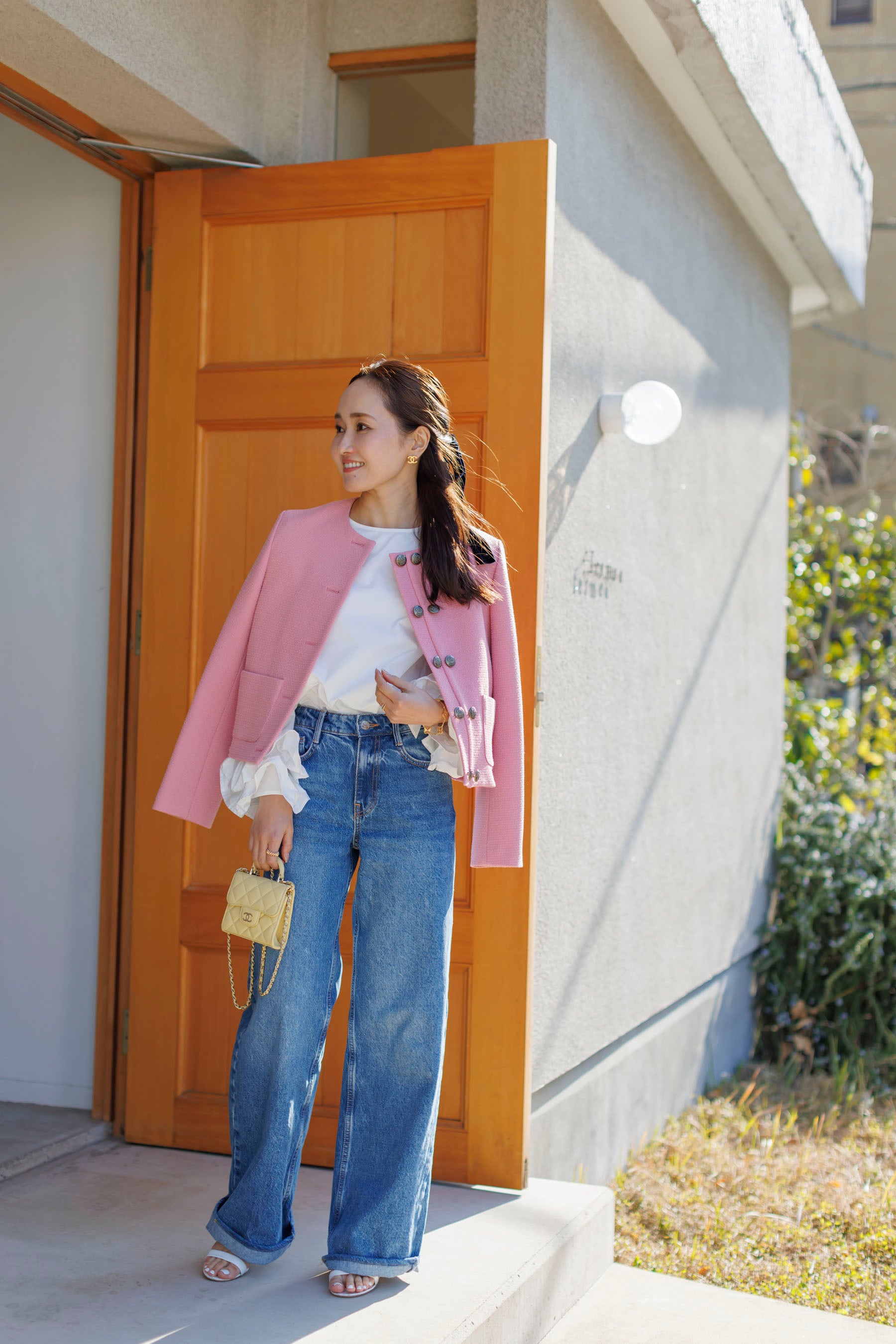 3/15(fri)21:00- Double button tweed jacket | Bluelea
