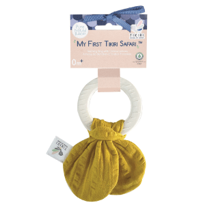 Organic Comforters with Rubber Teether (with Muslin) Yellow_97010