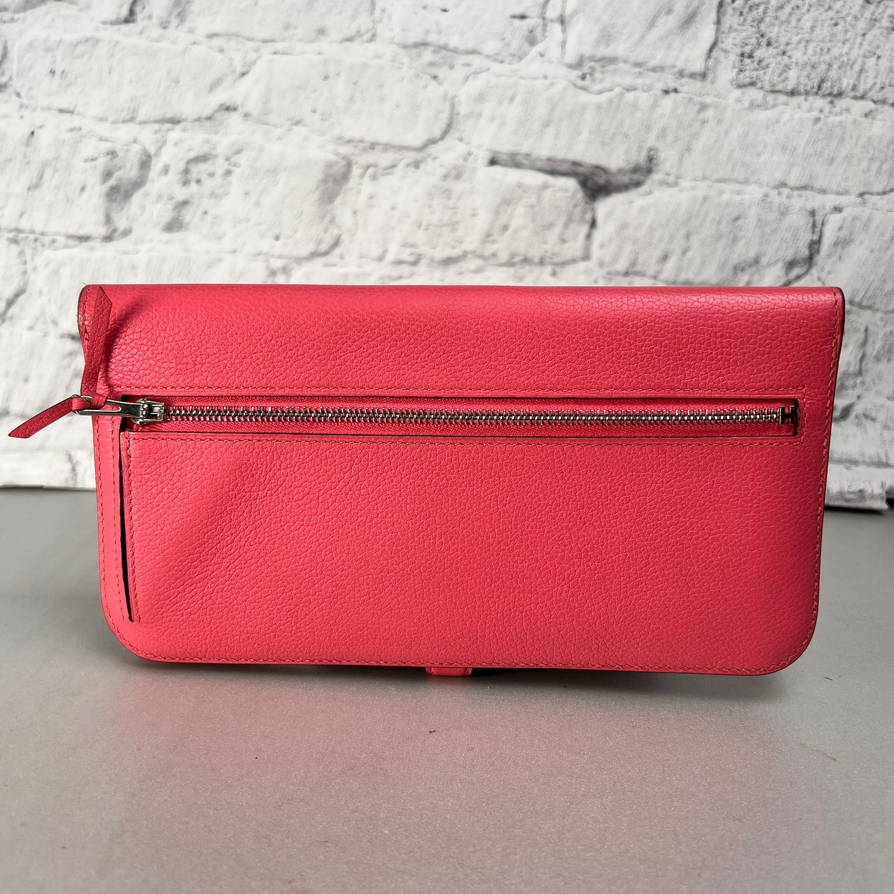 HERMES エルメス ドゴン レザー 長財布 ピンク A-14291