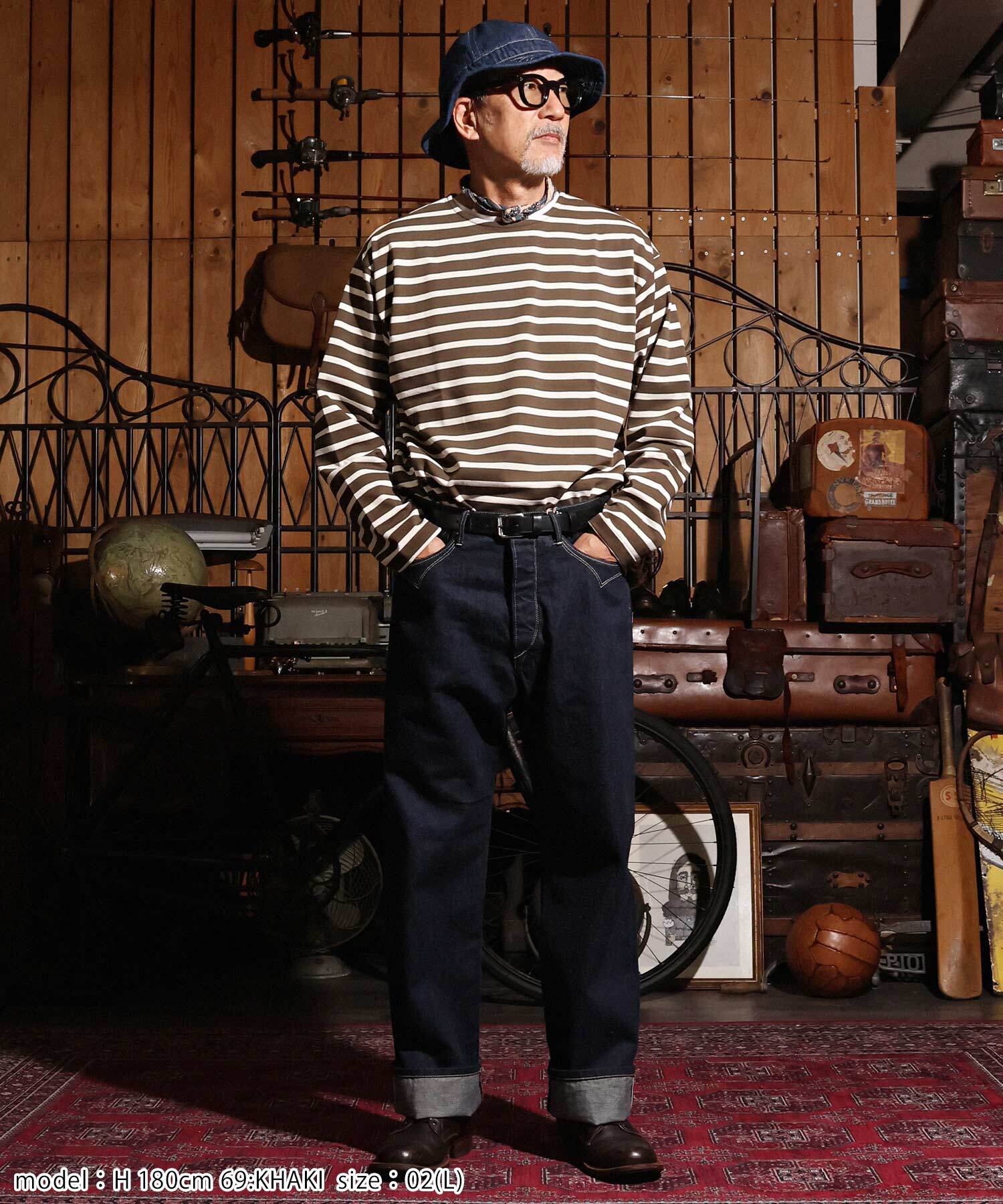 ELBOW PATCH BORDER エルボー パッチ ボーダー ロンT GS2529968