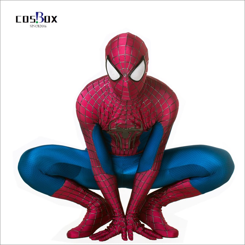全身タイツ レンズ アメイジング スパイダーマン2 Spider Manスパイダーマン Raimi 手書きライン コスプレ衣装 スーツ 伸縮 サイズオーダー可能 Cosbox