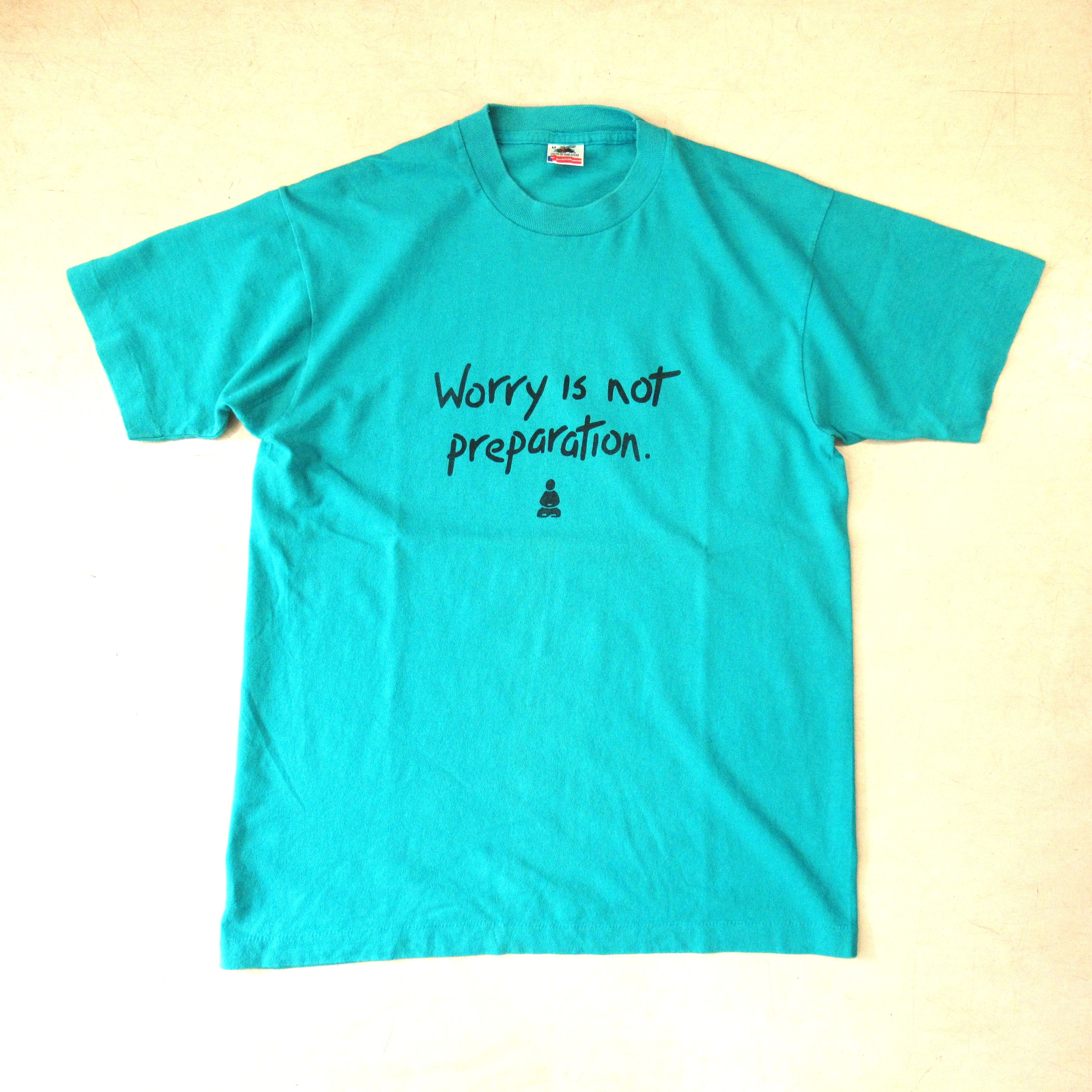 80S FRUIT OF THE LOOM Worry Is not preparation T-Shirt【M】 | drop by