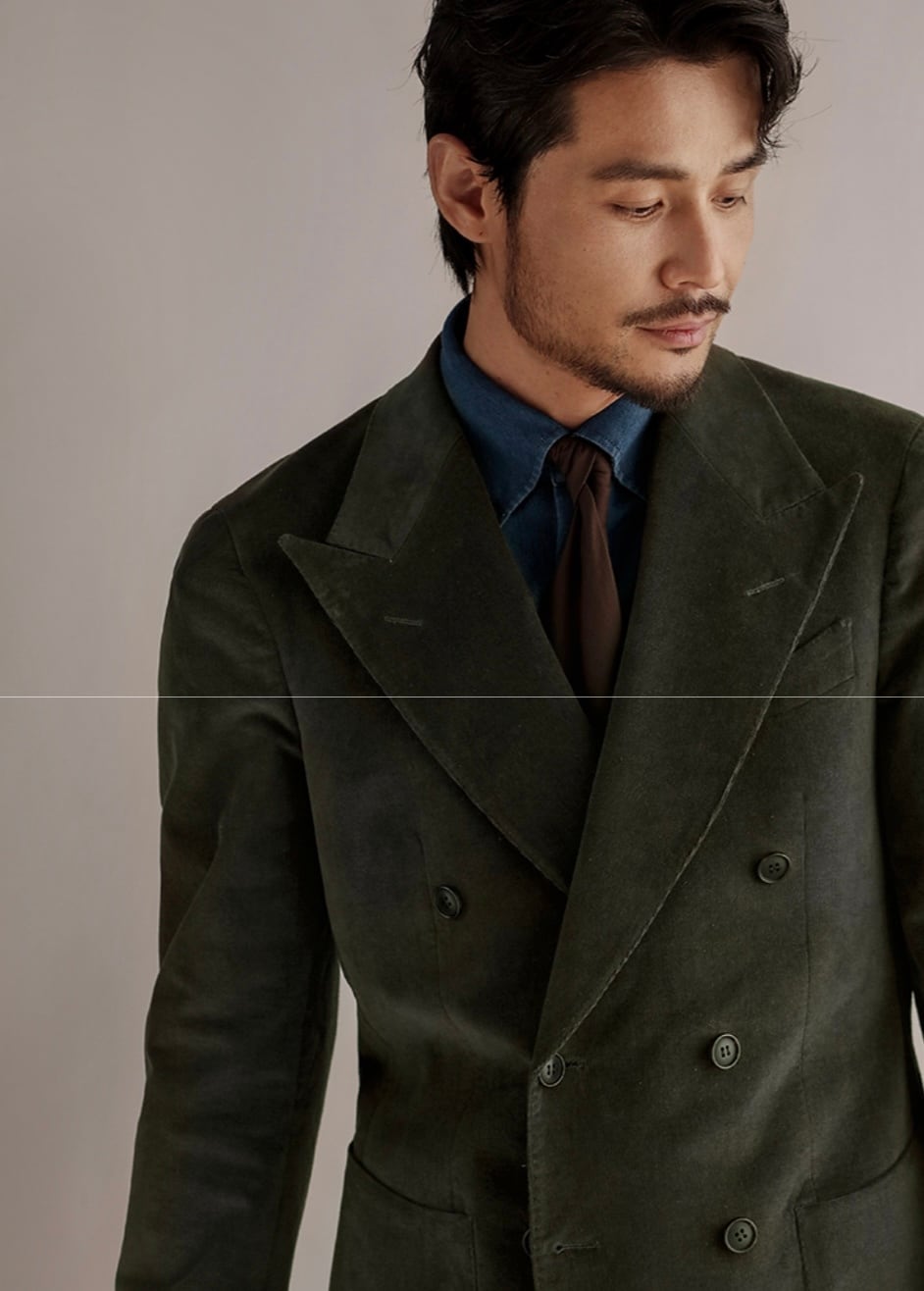 BV_ナポリデザインコーデュロイダブルスーツ 4色展開 | Buona Vita