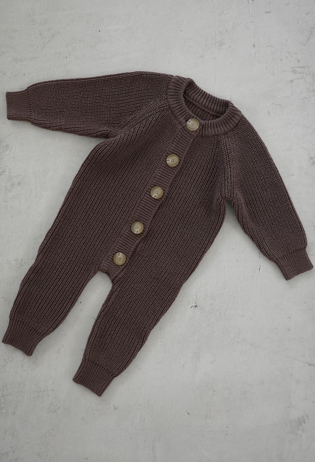 《予約》EARTH THE ARCHIVE / Button knit jumpsuit (3color)