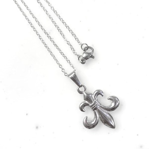 316L Fleur de lis charm necklace 【SILVER】