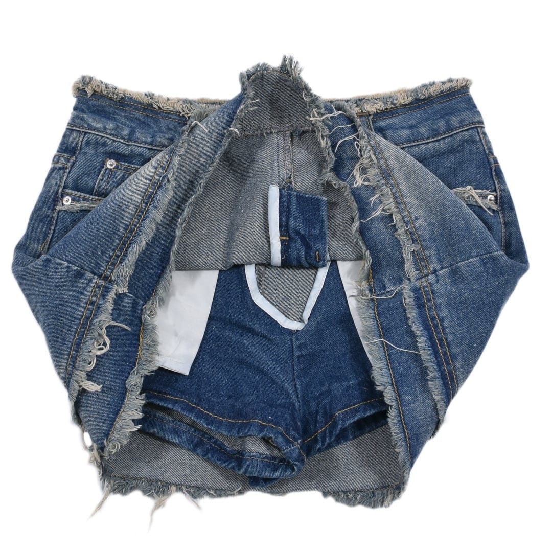 フリンジダメージ デニムスカパン | VOLCAN&APHRODITE