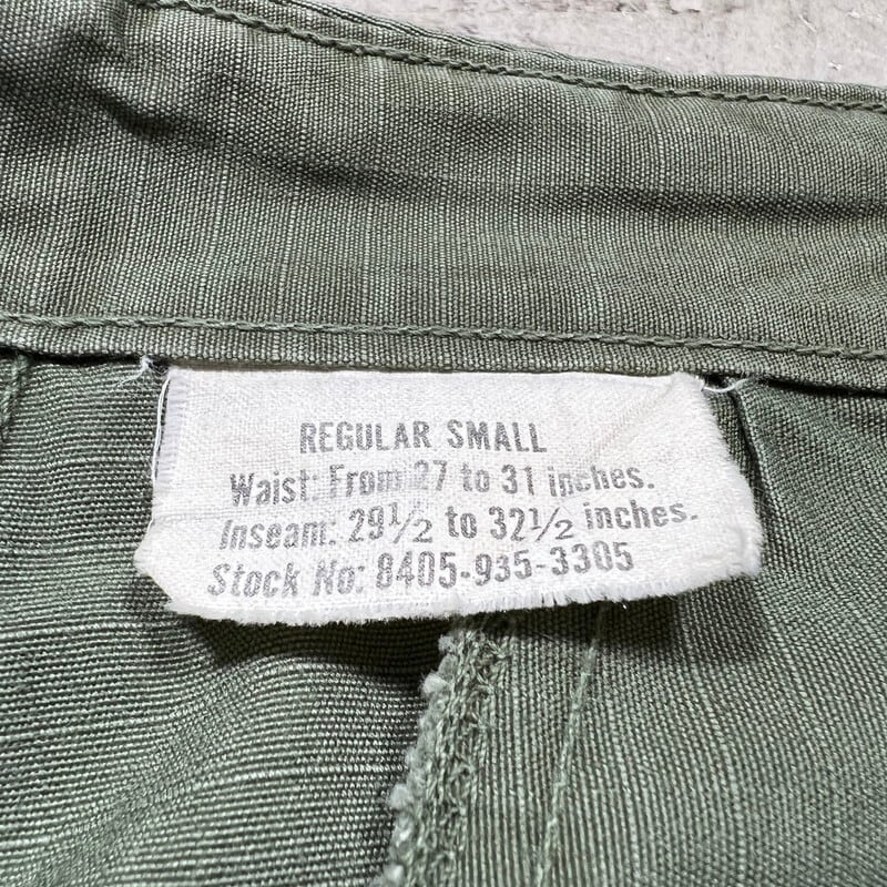 60's U.S.ARMY ジャングルファティーグパンツ リップストップ 4th