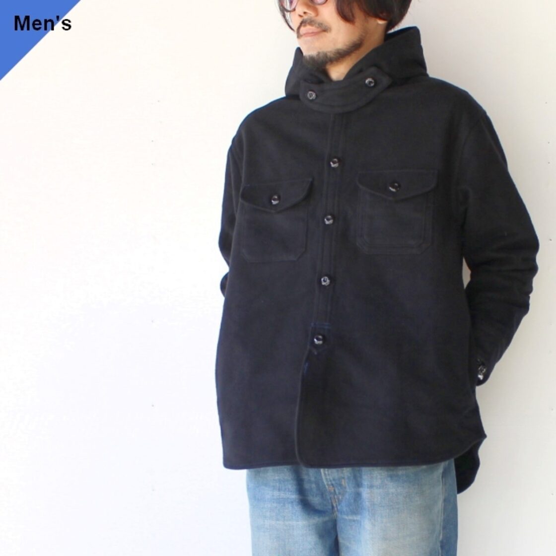 melple コットンメルトンCPOフードジャケット Berkeley Hood Jacket 