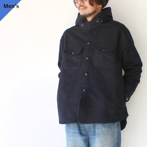 melple コットンメルトンCPOフードジャケット Berkeley Hood Jacket　（Black）