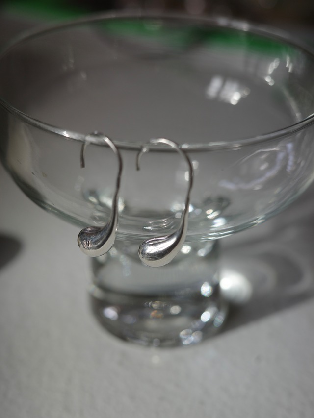 <vintage silver925>Italian teardrop pierce