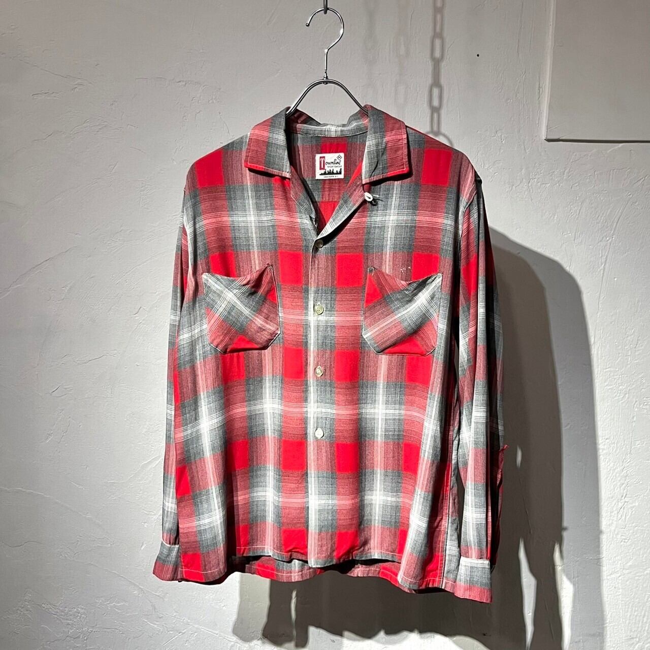 トップス 1960's USA Rayon open collar shirt Empire Classics] Vintage Open Collar Rayon Shirt [1960s-] Vintage