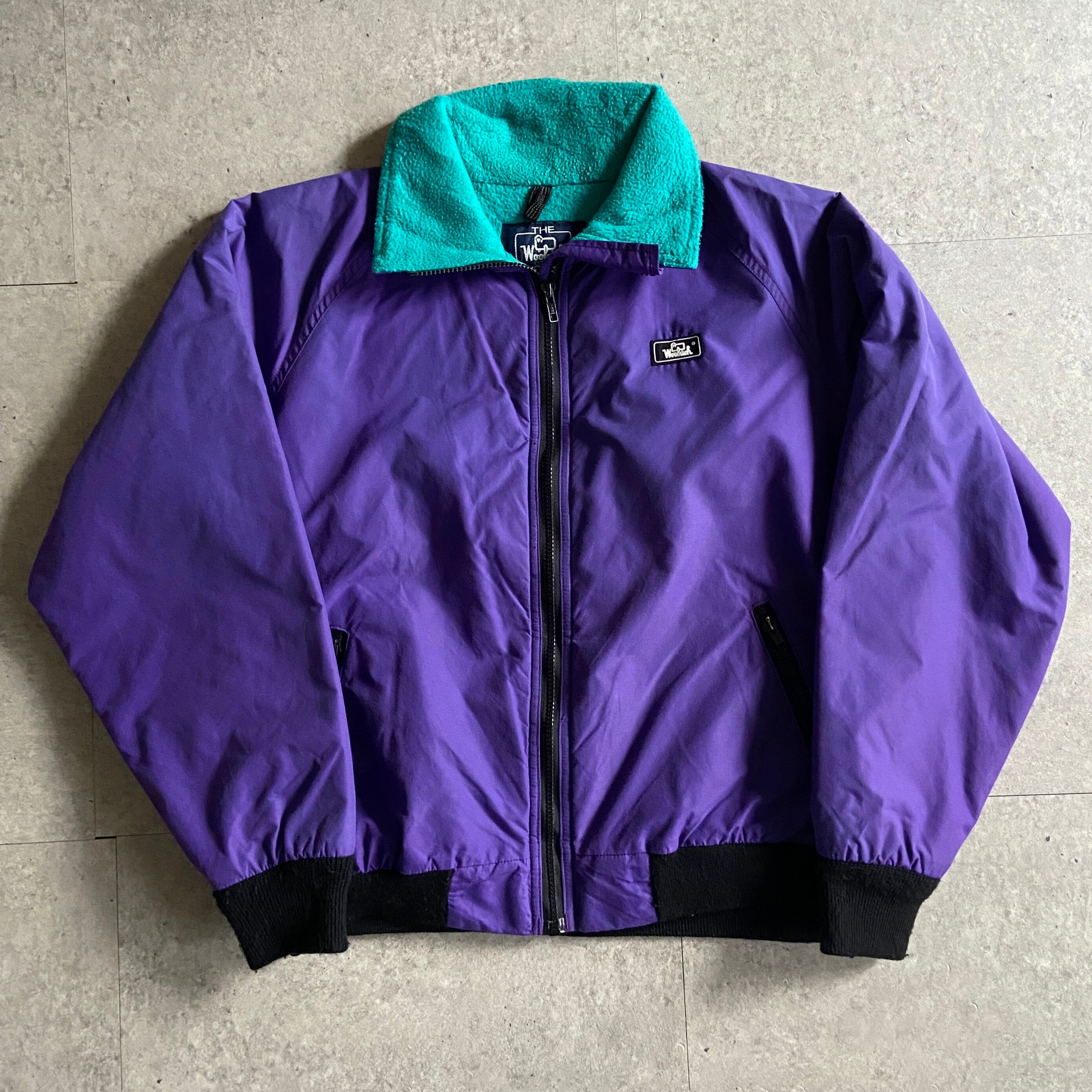 1980s Woolrich Nylon Fleece Jacket Women L Made in USA G103