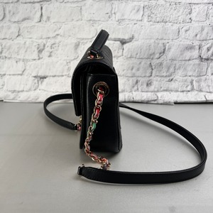 CHANEL シャネル マトラッセ ココマーク カーフスキン ショルダーバッグ ブラック A-13046