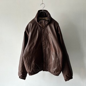 -Eddie Bauer- 80's goose down leather jacket