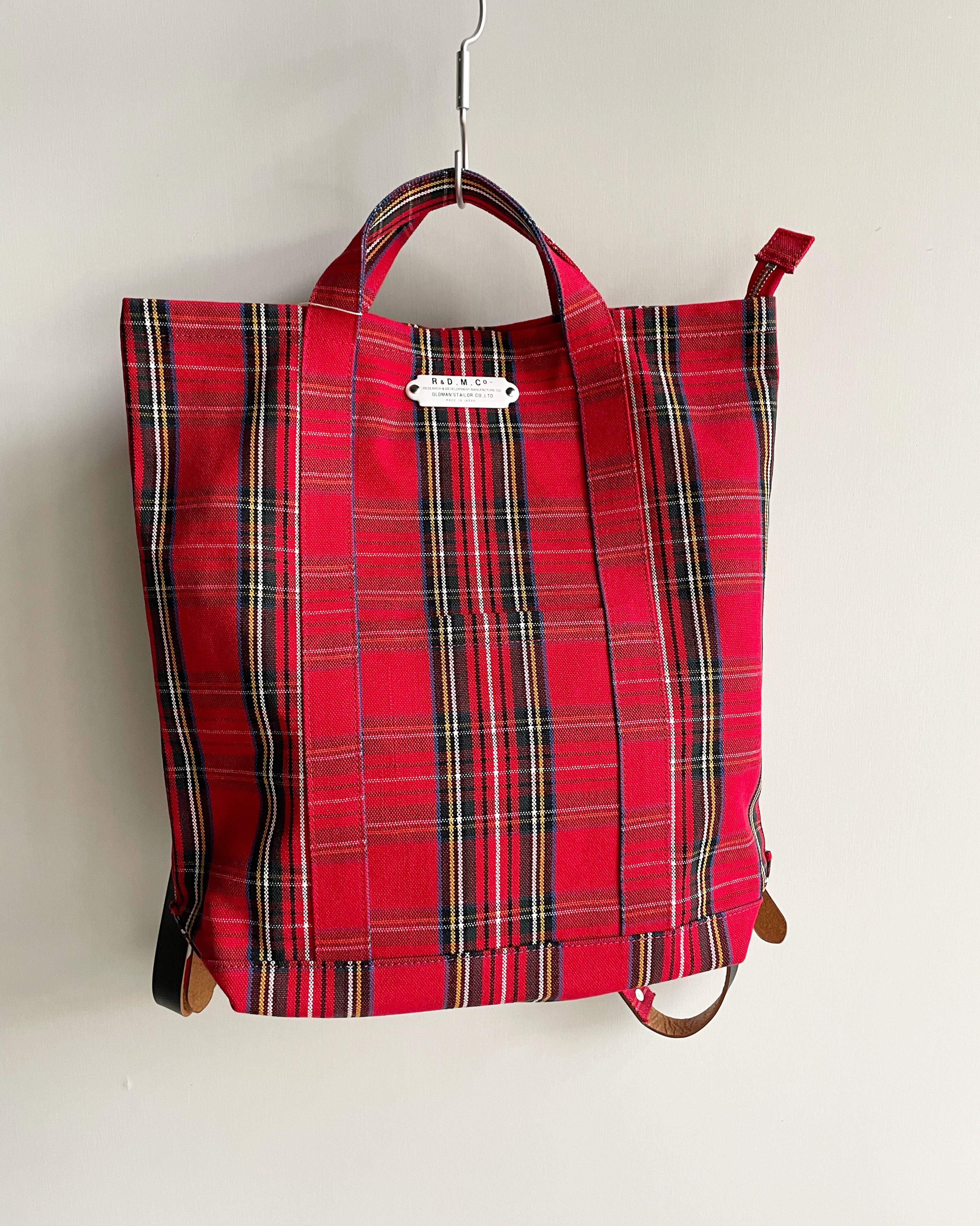 R&D.M.Co-】TARTAN CHECK DAY BAG タータンチェック デイバッグ 