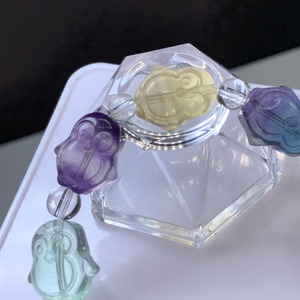 5.カラフルペンギン☆フローライト ブレスレット