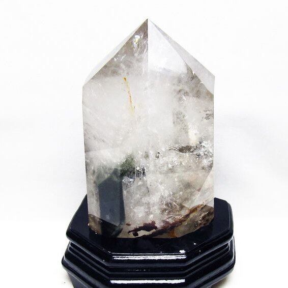 2.1Kg グリーンファントム 六角柱 台座付属 一点物 162-413