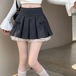 3色／レースヘムリボンプリーツスカート ・78368