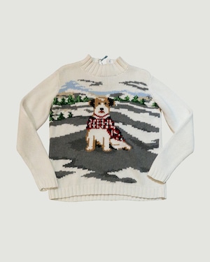 【古着】冬のジャックラッセルテリアセーター