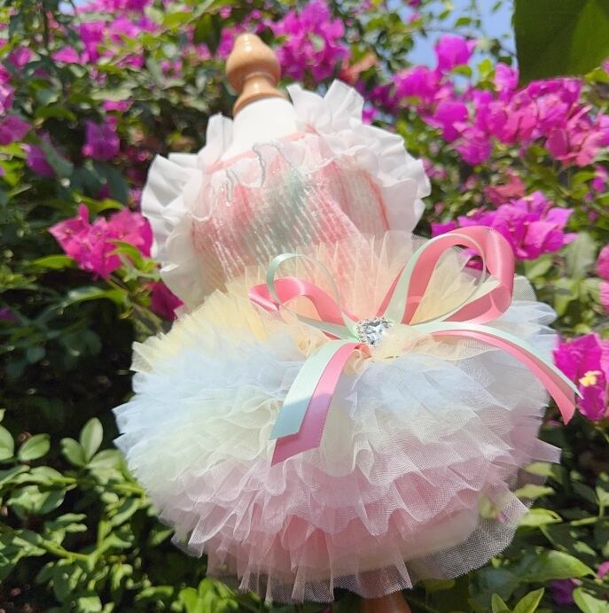 《予約》3102361 マーブルボンボンのスカーフワンピ