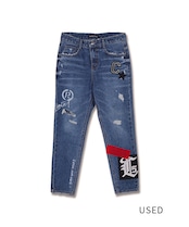 【ATELIER LINE】マルチパッチ×ペイントスリムデニム　CQ-48095H