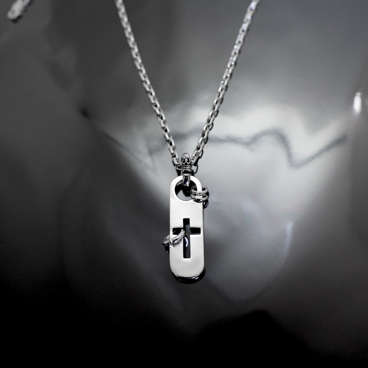 CLASSIC CROSS with KNOCKER #2 NECKLACE with GODSIZE® I.D. TAG / クラシッククロス ウィズ ノッカー #2ネックレス ゴッドサイズ® I.D.タグ