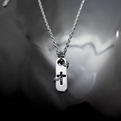 CLASSIC CROSS with KNOCKER #2 NECKLACE with GODSIZE® I.D. TAG / クラシッククロス ウィズ ノッカー #2ネックレス ゴッドサイズ® I.D.タグ