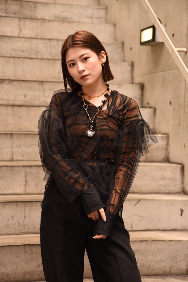 MSGM / vintage sheer  design frill tops.