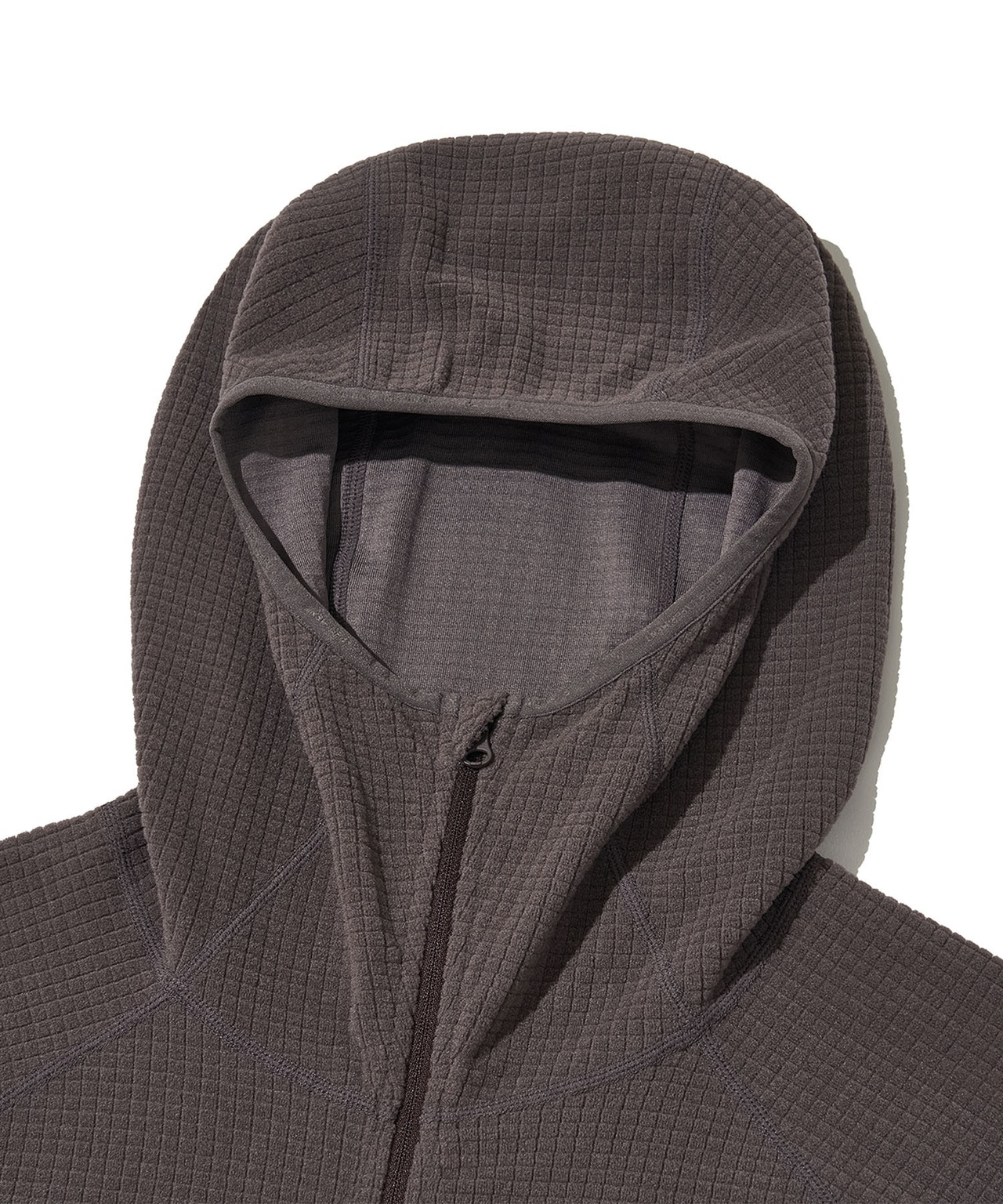 THERMOSQUARE FLEECE ZIP HOODIE_GRAISH PURPLE
