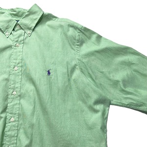 リメイク Ralph Lauren クロップドシャツ <lime>