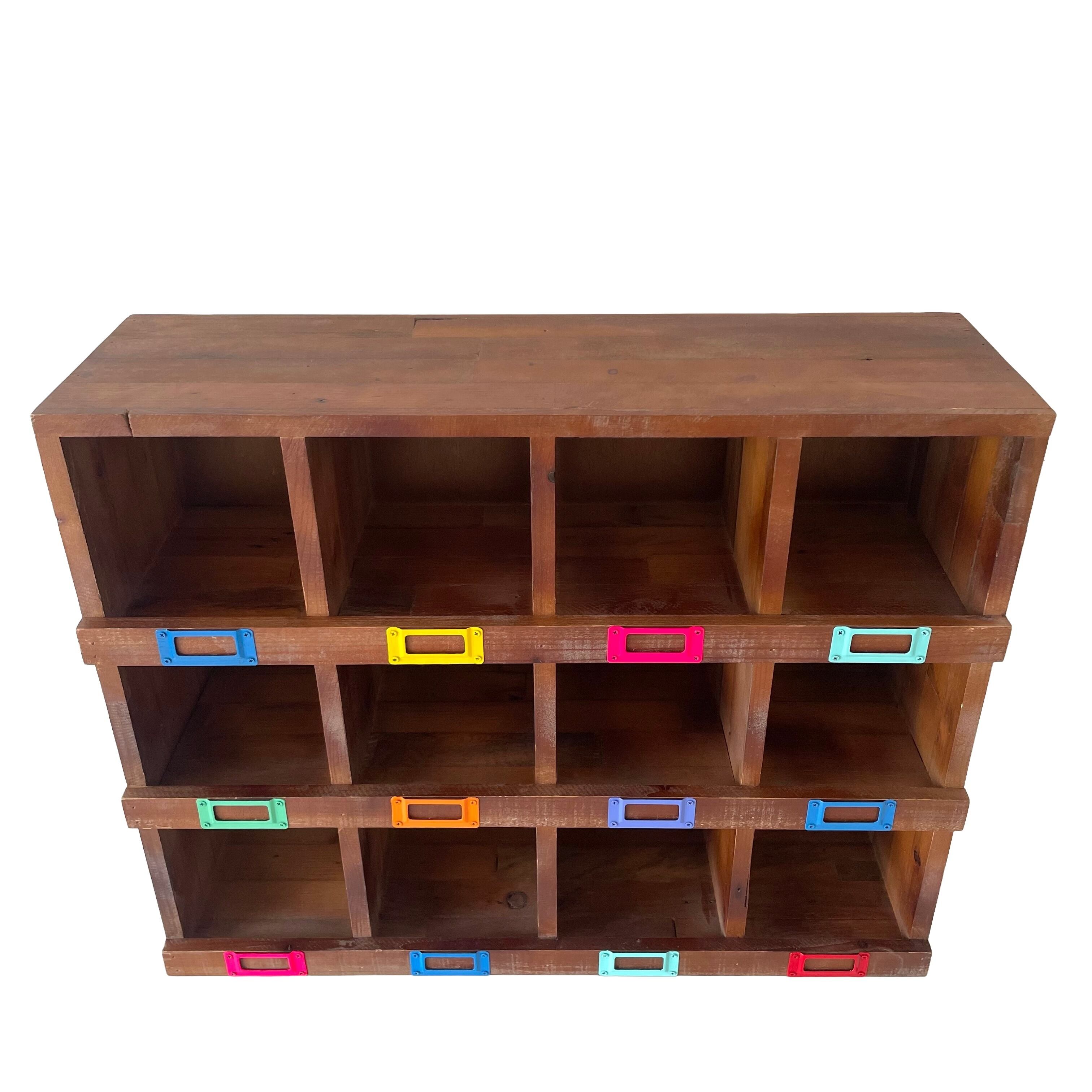 Vivid Label Wood Collection Box W60cm×D19cm×H48cm 収納コレクション