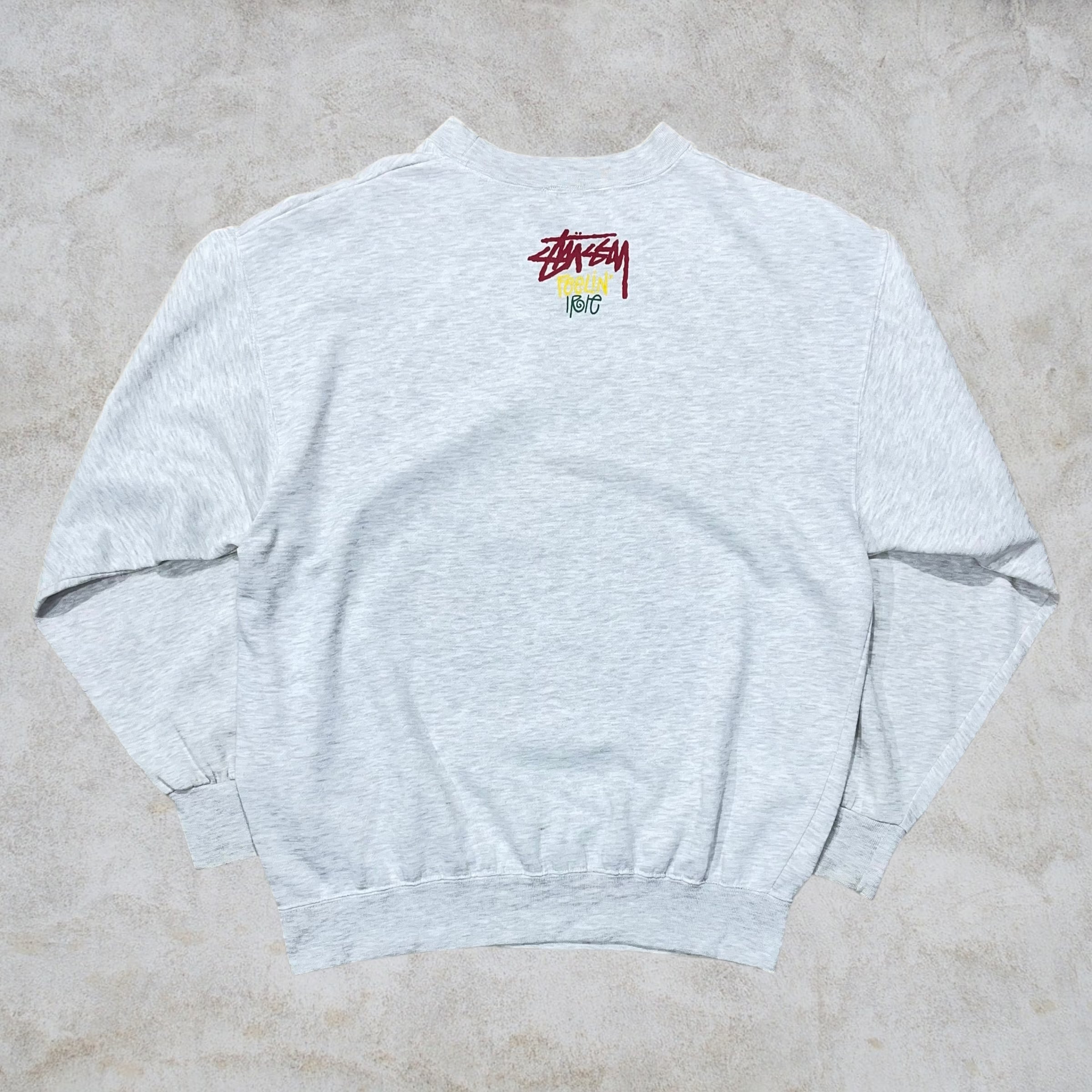 80's old stussy “Surf Man” Design Sweat 黒タグ | curb 80's old stussy “Surf Man” Design Sweat 黒タグ | curb
