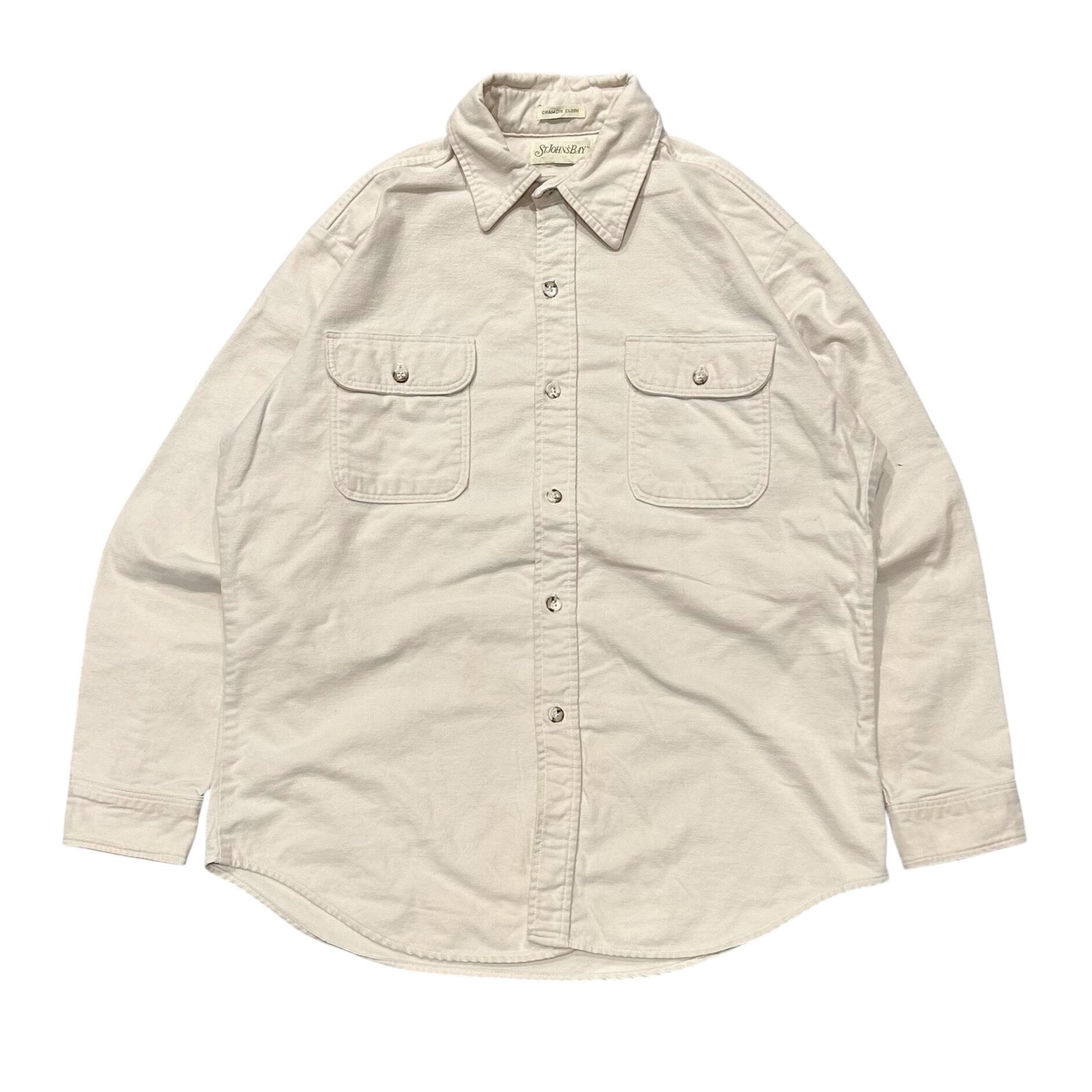 90's USA製 St John's Bay Chamois Cloth L/S Shirt L / セント