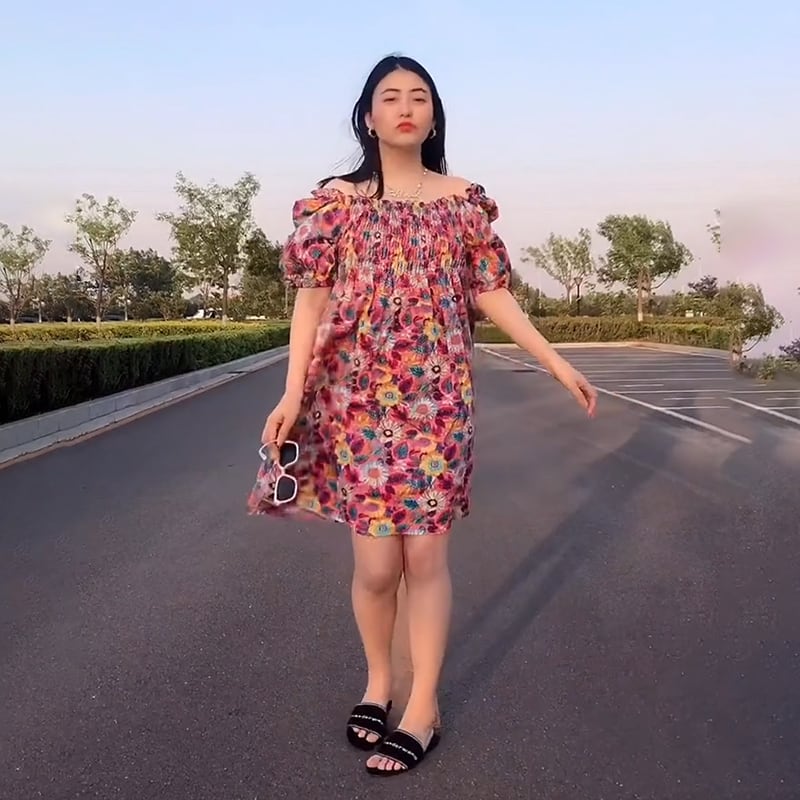 ドレス ウェストカラースカート 大きめサイズ ミックスインファッション63957525183