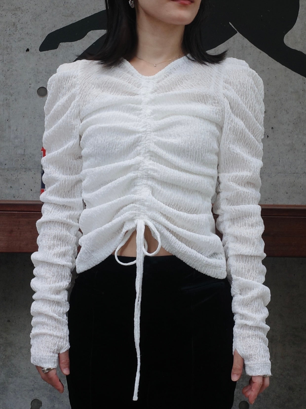 【予約】croissant tops / off white (10月下旬発送予定)