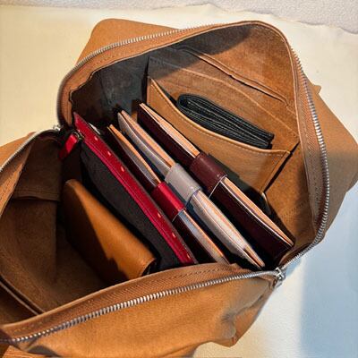 REN　スクエアダッフル XS(キャメル)