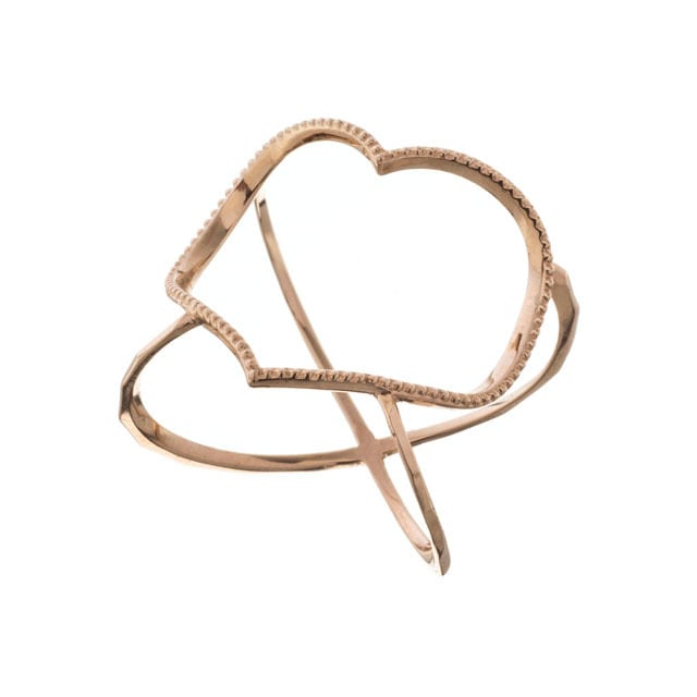 K10 Elenore Jewelry オープンハートリング #13 K10 Open Heart Ring 10金オープンハートリング ELR0001G jewelry