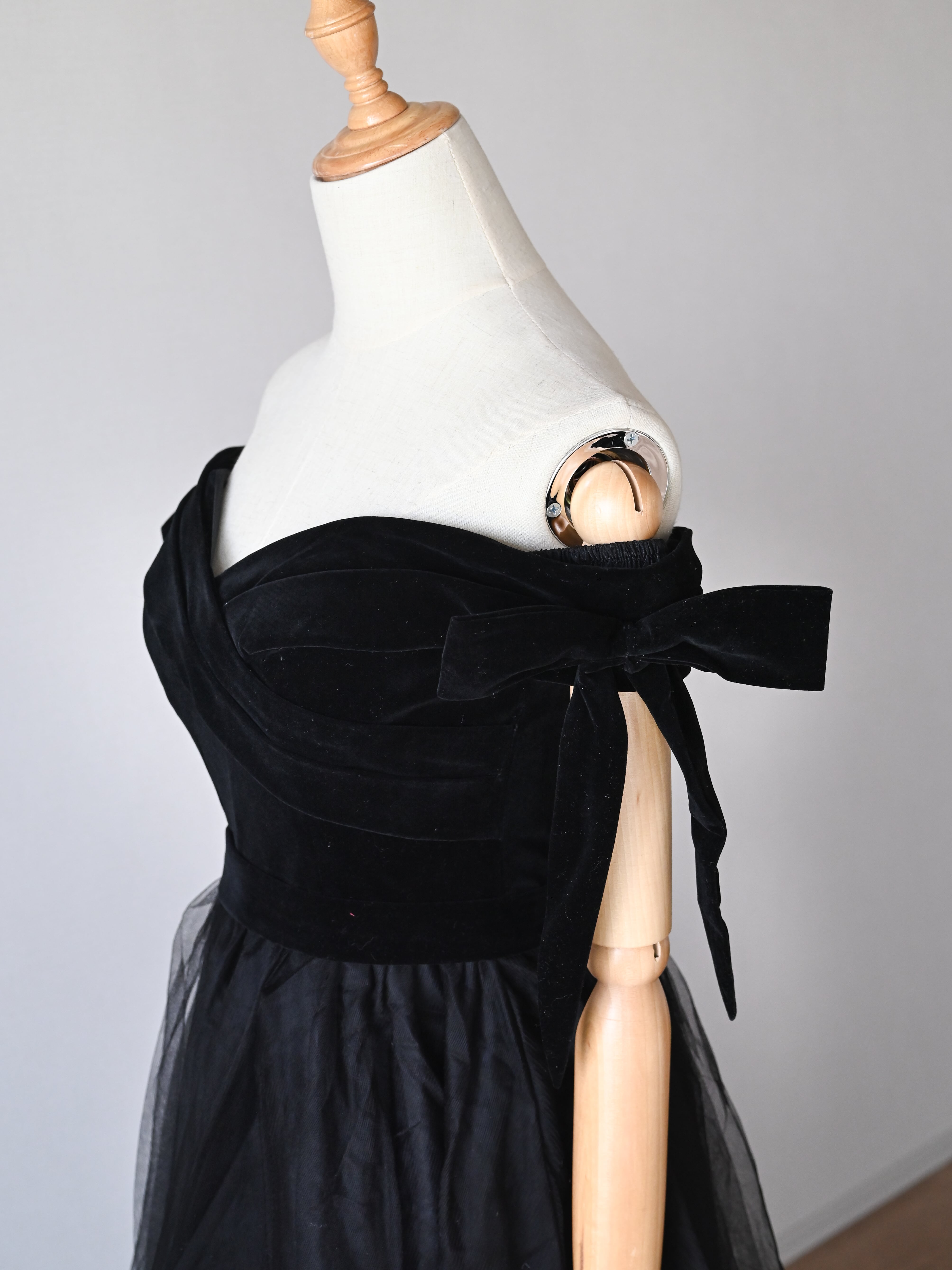 ベロアチュールブラックカラードレス【CD2501-12】 | ブライダル