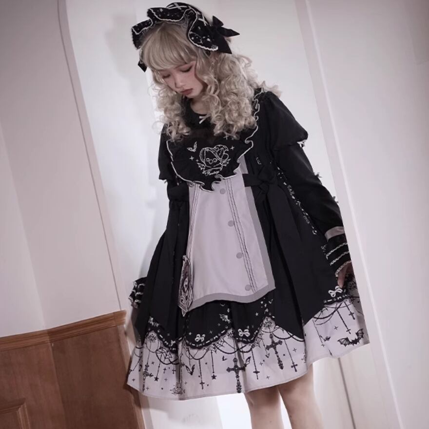 ゴスロリ ワンピース 闇カワイイ ダーク 暗黒 ゴシック lolita