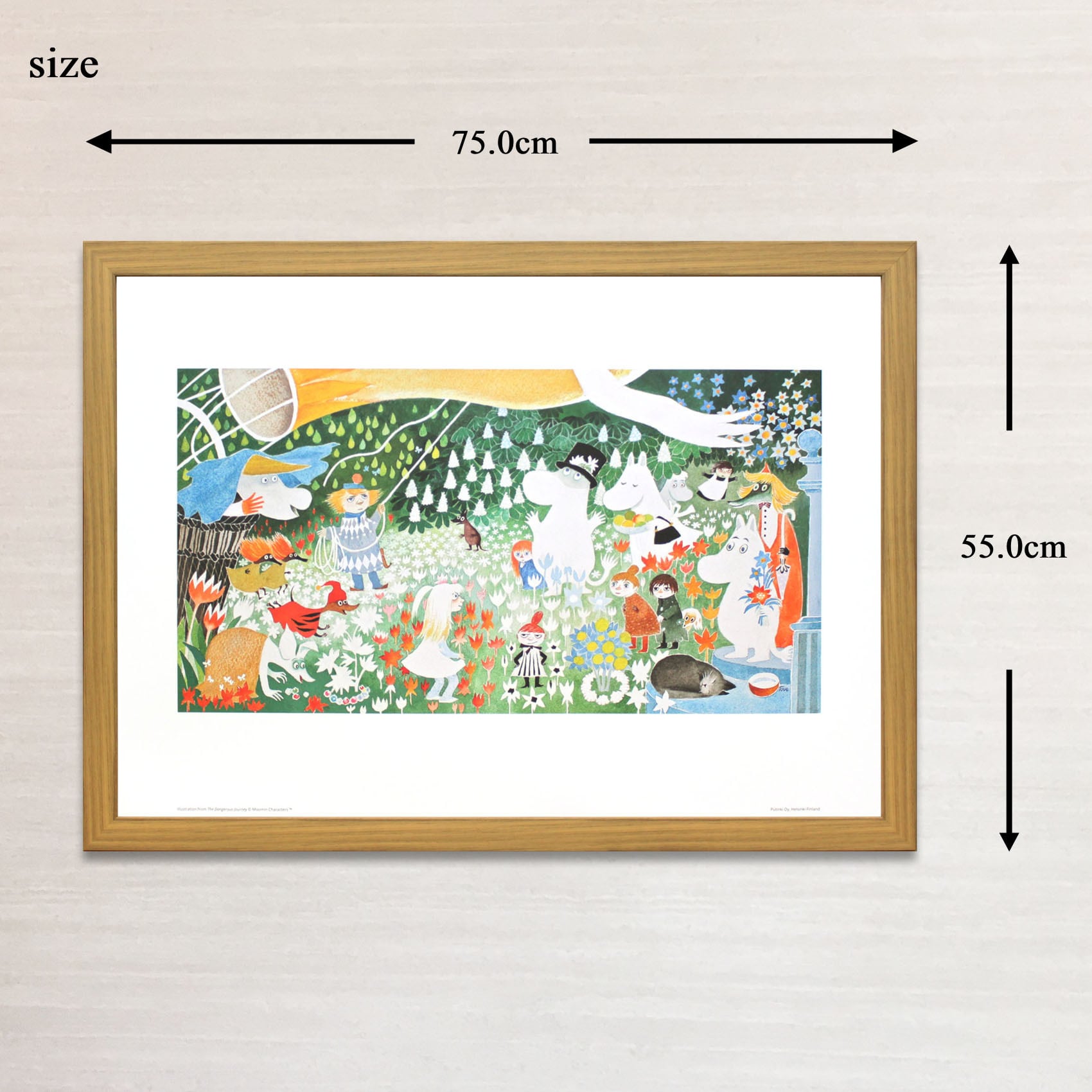 ムーミン 北欧 Putinki「デンジャラスジャーニー」送料無料 フレーム 展示用フック付アートポスター 絵画 インテリア アート