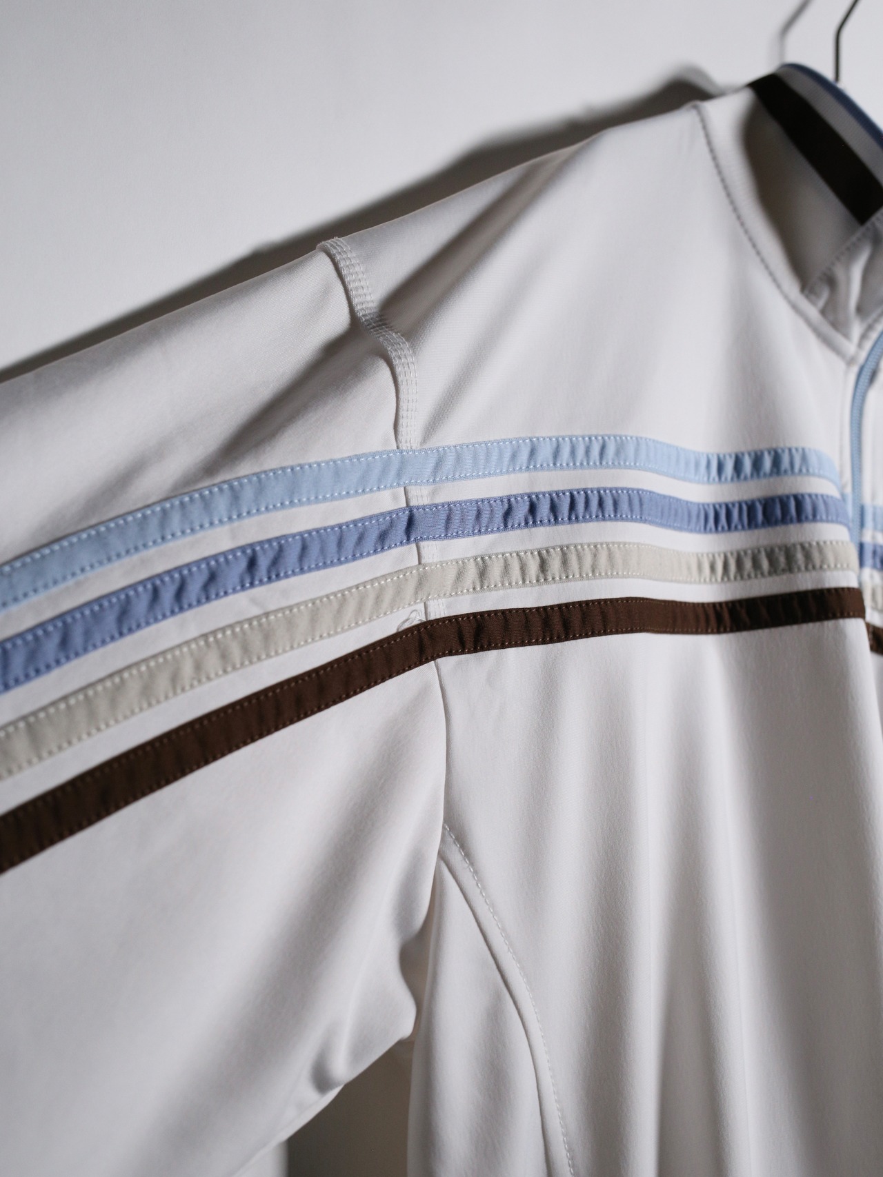 white base 4-line color design over silhouette track jacket - 13