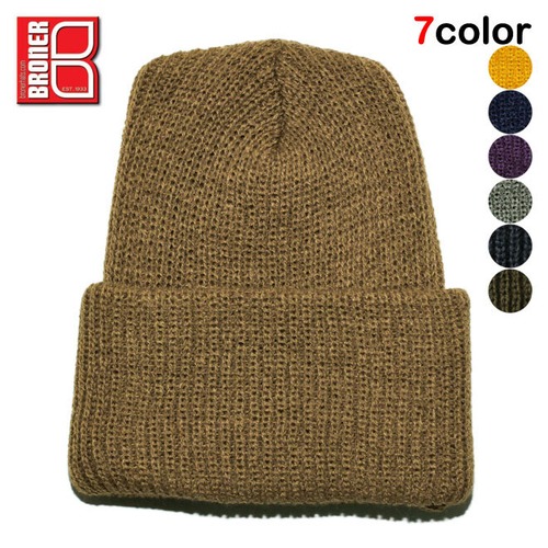 ブローナー ニット帽 ビーニーキャップ 帽子 メンズ レディース BRONER ワンサイズ 61-10-2
