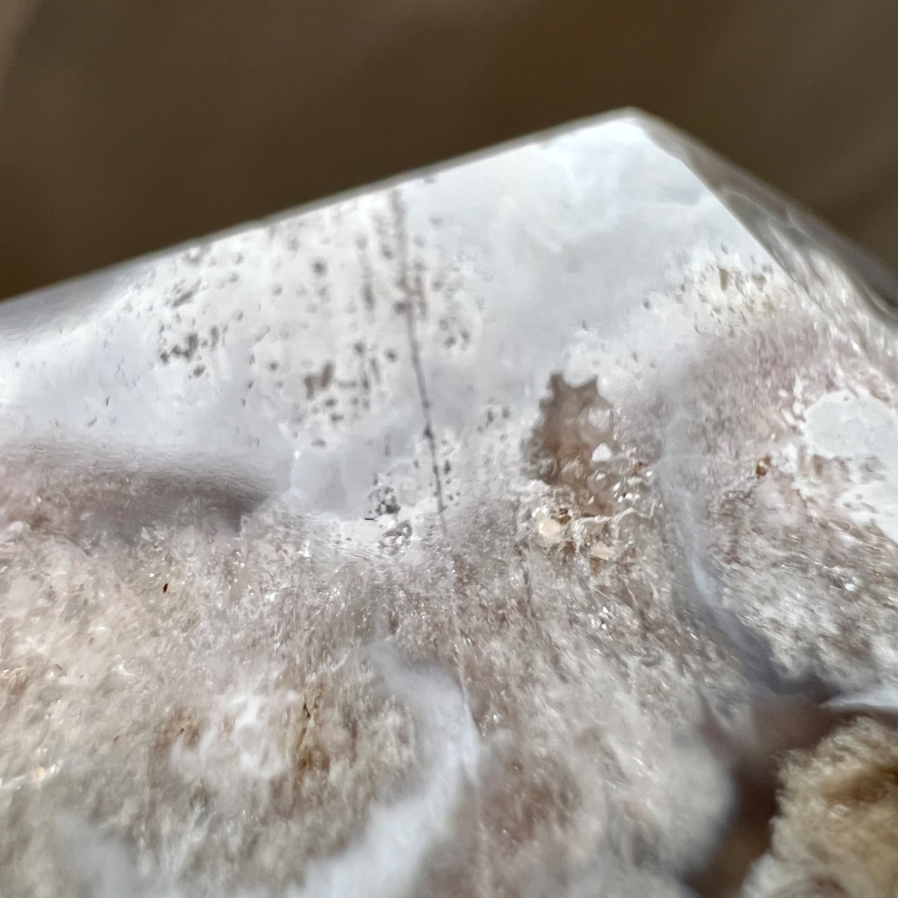 ブラックフラワーアゲート＊ダブルポイント14＊和を感じる天然石＊天然石インテリア＊置き物